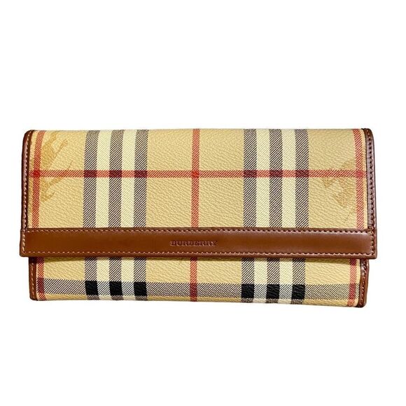 BURBERRY Nova Check Pvc leather Long Wallet - Picture 1 of 13